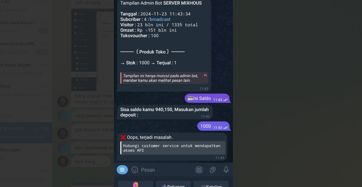 Berbagai kesalahan integrasi ke layanan TokoPay Merchant